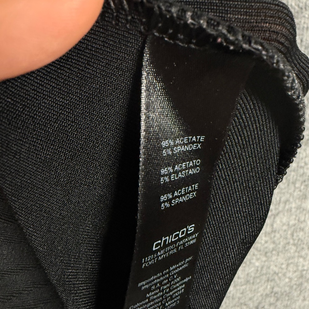 Chico's Travelers Size 3 XL Pants Black Crop Stretch Pull On Casual Capsule - Picture 11 of 11